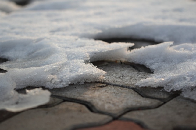 Snow Melting on Pavers